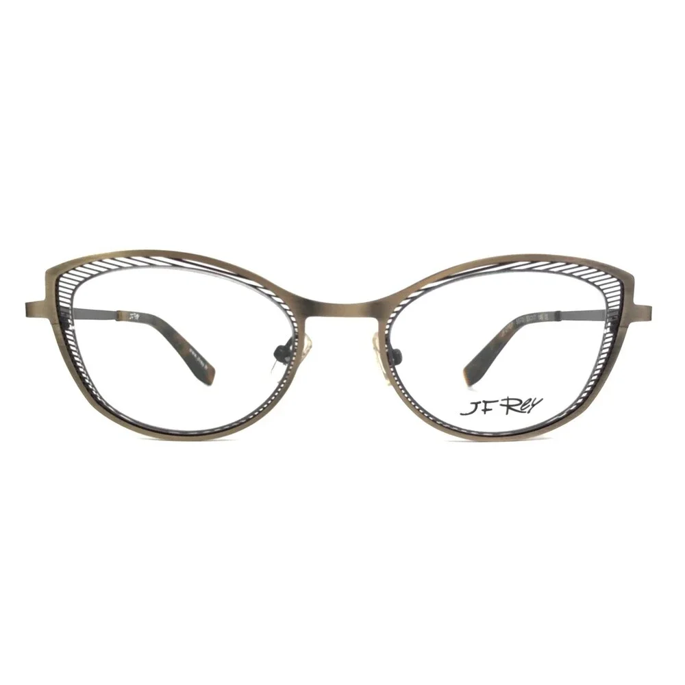 JF Rey Eyeglasses Frames JF2707 5570 Antique Gold Plum Purple Bronze 53-17-146